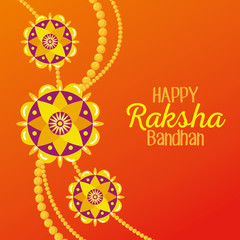 raksha bandhan with flowers bracelet decoration