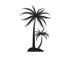 Palm tree summer logo template vector