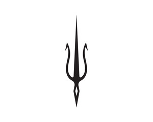 Magic trident logo and symbols template