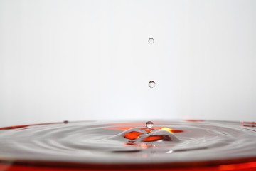 Naklejka premium when drop is falling on water surface 