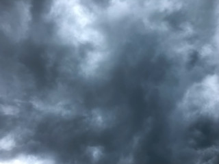 sky background of heavy black clouds