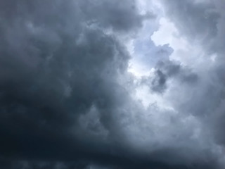 background of dramatic heavy dark clouds on the sky