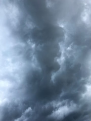 background of dramatic heavy dark clouds on the sky