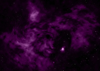 Small part of an infinite star field. 3D rendering