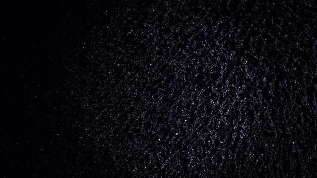 Sand iron moving freely by the force of magnet