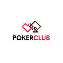 Vector logo design template. Abstract icon for poker game.