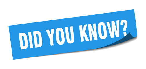 did you know sticker. did you know square isolated sign. did you know