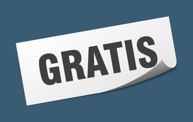 gratis sticker. gratis square isolated sign. gratis
