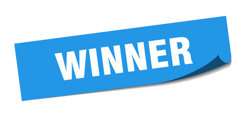 winner sticker. winner square isolated sign. winner