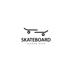Skateboard Logo Design Icon Vector