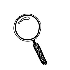 search icon tools doodle in handdrawn style vector