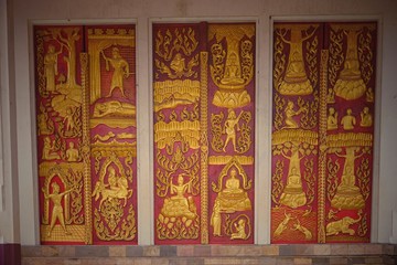 door in thai temple