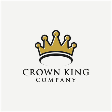 crown logo outline illustration vector icon premium