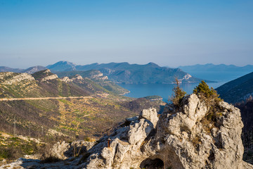 Peljesac landscape, view from village Pijavicino to Trstenik