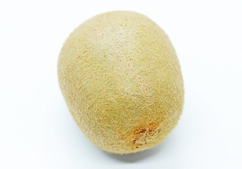 Kiwi is a delicious fruit located on a white background