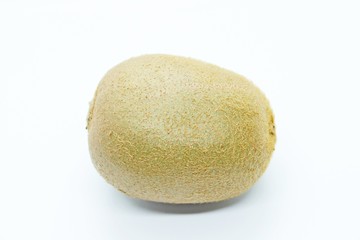 Kiwi is a delicious fruit located on a white background