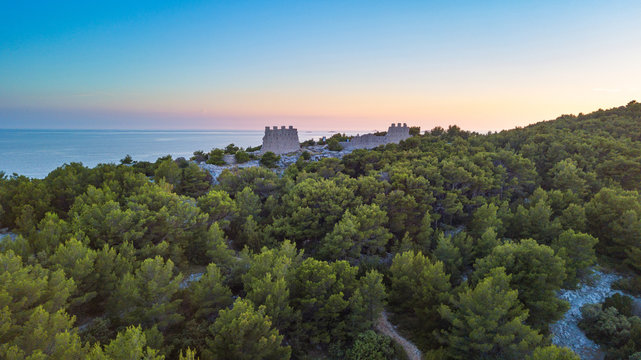 ancient fortress on Zirje island, Croatia