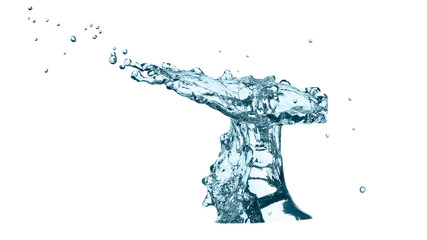 abstract water splash isolated on white background