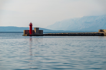 port in small vilage Trpanj in Dalmatia, Croatia; Peljesac peninsula