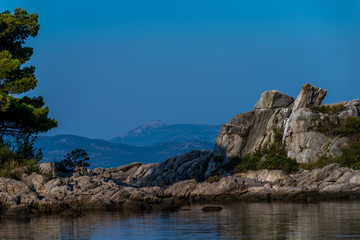beautiful hidden bay in Trpanj, Dalmatia, Croatia; Peljesac peninsula