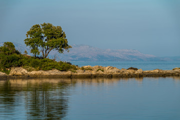 beautiful hidden bay in Trpanj, Dalmatia, Croatia; Peljesac peninsula