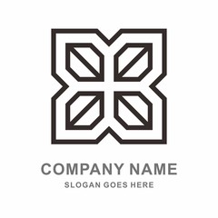 Geometric Square Cross Morocco Pattern Interior Motif Decoration Business Company Stock Vector Logo Design Template