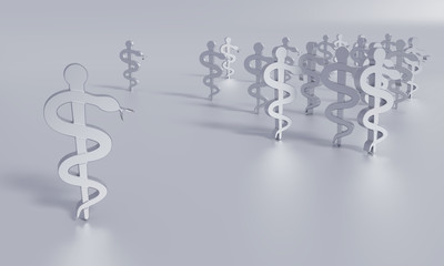 Medizin, Versorgung, Äskulap, Pflege und Schlange