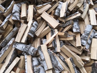 firewood for heating a bathhouse or a country house