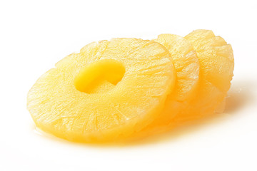 yellow fresh pineapple on white background 