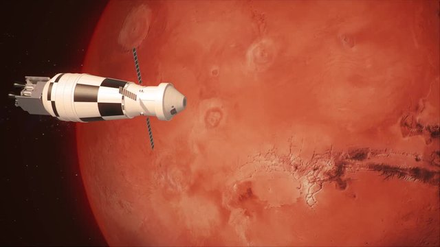 Orion Spacecraft Passes Planet Mars