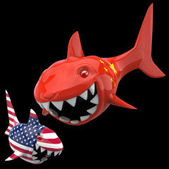 Shark concept - 3D Illustration