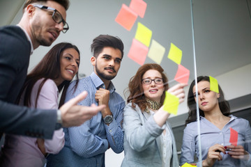 Group of architects and business people working together