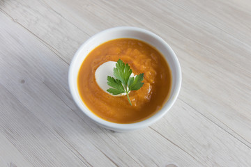 pumpkin soup with coriander 