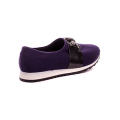 dark blue women's shoes isolated on white background.