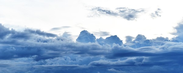 Naklejka na ściany i meble white cloudy on blue sky for background