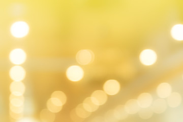 Abstract golden light circles bokeh background