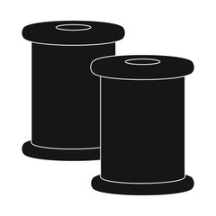Isolated object of thread and spool symbol. Collection of thread and reel stock vector illustration.
