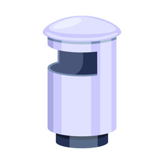 Vector design of dumpster and container symbol. Set of dumpster and garbage stock symbol for web.