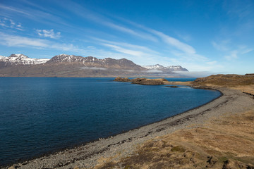 Beautiful multicolored spring landscape of Iceland