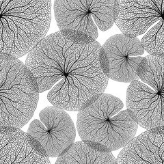 Naadloos patroon met lotusbladeren. Vector illustratie.