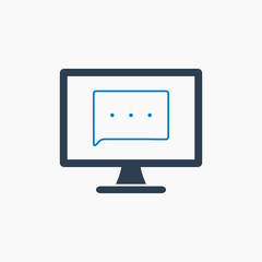 Online chatting icon. Flat style vector EPS.