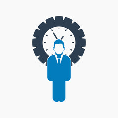 Schedule manager icon. Flat style vector EPS.
