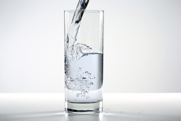 Beautiful splash of blue water