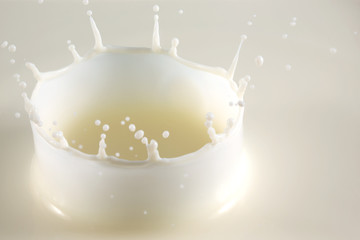 Beautiful splash of natural milk.