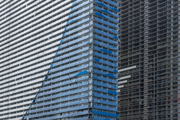 large metropolis, big city, glass-concrete skyscrapers. City landscape, Urban landscape