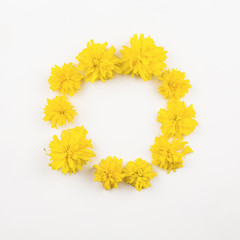 Top view of floral wreath