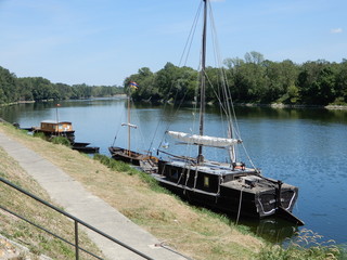 Bateaux traditionnels de Loire, Chouz&eacute; sur Loire, Indre et Loire, Val de Loire, France