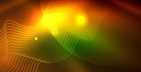 Shiny neon space background