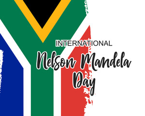 International Nelson Mandela Day in vector format - obrazy, fototapety, plakaty