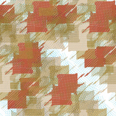 Seamless pattern dotted design. Creative print with moire dots. Watercolor effect. Suitable for bed linen, leggings, shorts and fashion industry.